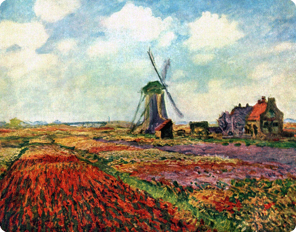 Claude Monet - Fields of Tulip With The Rijnsburg Windmill