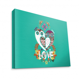 Owl Love - Canvas Art 35x30