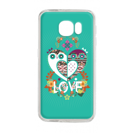 Owl Love - Samsung Galaxy S6 Edge Carcasa Silicon Premium