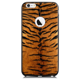 Tiger Fur - iPhone 6 Plus Carcasa TPU Premium Neagra