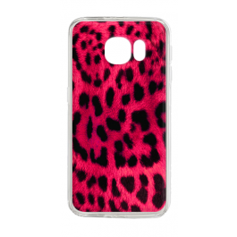 Pink Animal Print - Samsung Galaxy S6 Edge Carcasa Silicon Premium