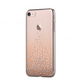 Unique Polka Champagne Gold - Comma iPhone 7 /  iPhone 8 Carcasa (Cristale Swarovski®, electroplacat)
