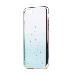 Unique Polka Green - Comma iPhone 7 / iPhone 8 Carcasa (Cristale Swarovski®, electroplacat, protectie 360°)