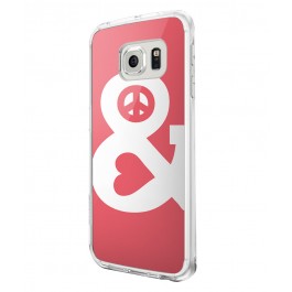 Peace & Love - Samsung Galaxy S6 Carcasa Plastic Premium