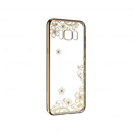 Devia Joyous Champagne Gold - Samsung Galaxy S8 Plus Carcasa Silicon (Cristale Swarovski®, electroplacat)