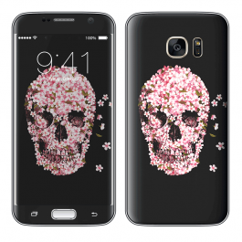 Cherry Blossom Skull - Samsung Galaxy S7 Skin