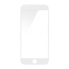 Folie Devia Sticla Temperata 3D White (1 fata margini curbate + 1 spate Clear) - iPhone 7 / iPhone 8
