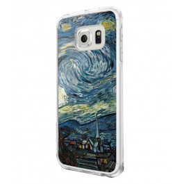 Van Gogh - Starry Night - Samsung Galaxy S6 Edge Carcasa Silicon Premium