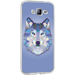 Origami Wolf - Samsung Galaxy J3 Carcasa Transparenta Silicon