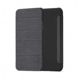  Meleovo Smart Flip Black - iPhone X Husa Flip (spate mat perlat si fata cu aspect metalic)