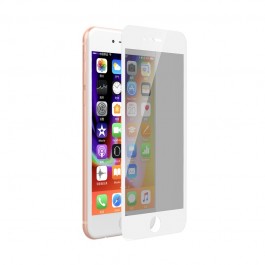 Folie Devia Sticla Privacy Full White (0.26mm, 9H) - iPhone 8 Plus / 7 Plus 