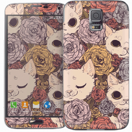 Flower Cats - Samsung Galaxy S5 Skin