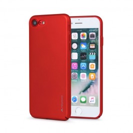 Meleovo Metallic Slim 360 - iPhone 7 / iPhone 8 Carcasa PC Rosie (culoare metalizata fina)