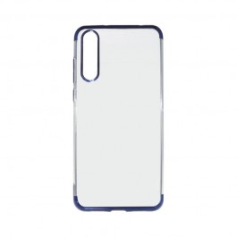 Just Must Electro Simple Blue - Huawei P20 Pro Carcasa Silicon (spate transparent, margini elctroplacate)