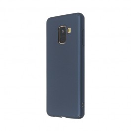 Just Must Uvo Navy - Samsung Galaxy A8 (2018) Carcasa Plastic (material fin la atingere, slim fit)
