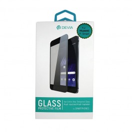 Folie Devia Frame Sticla Temperata Black (1 fata Anti-Shock, 9H, 2.5D, 0.26mm) - Huawei P Smart
