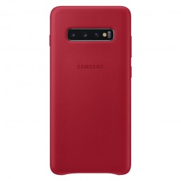 Samsung Leather Cover Red - Samsung Galaxy S10 Plus Carcasa Piele