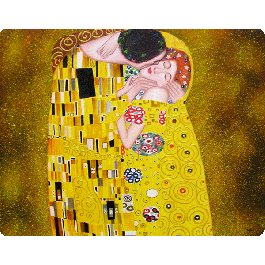 Gustav Klimt - The Kiss - Sony Xperia Z3 Husa Book Neagra Piele Eco