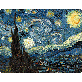 Van Gogh - Starry Night - iPhone 6 Husa Book Alba Piele Eco