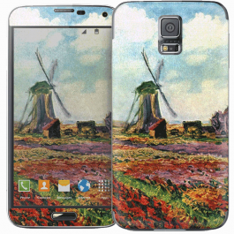 Claude Monet - Fields of Tulip With The Rijnsburg Windmill - Samsung Galaxy S5 Skin