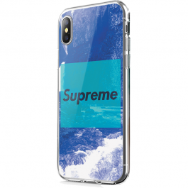 Vaporwave Supreme - iPhone X Carcasa Transparenta Silicon