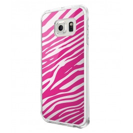 Pink Zebra - Samsung Galaxy S6 Edge Carcasa Silicon Premium