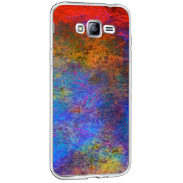 Painted Metal - Samsung Galaxy J3 Carcasa Transparenta Silicon
