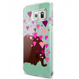 Elephant Love - Samsung Galaxy S7 Edge Carcasa Silicon 