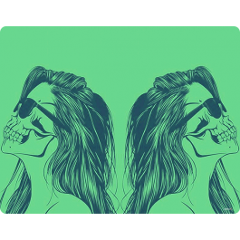 Skull Girl - iPhone 6 Husa Book Alba Piele Eco