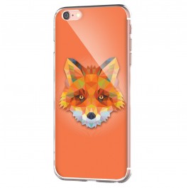 Origami Fox - iPhone 6 Carcasa Transparenta Silicon