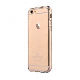 Devia Fresh Champagne Gold - iPhone 6/6S Carcasa Silicon (cu bumper aluminiu)