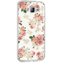 Peacefully Pink - Samsung Galaxy J3 Carcasa Transparenta Silicon
