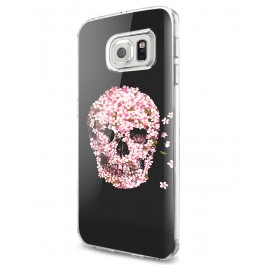Cherry Blossom Skull - Samsung Galaxy S7 Edge Carcasa Silicon