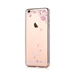 Crystal Vivid Champagne Gold - Devia Carcasa iPhone 6/6S (electroplacat, protectie 360°)