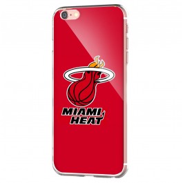 Miami Heat - iPhone 6 Carcasa Transparenta Silicon