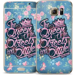 Queen of the Streets - Floral Blue - Samsung Galaxy S6 Skin
