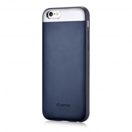 Vivid Leather Blue - Comma iPhone 6 Plus (piele naturala, aluminiu si margini flexibile)