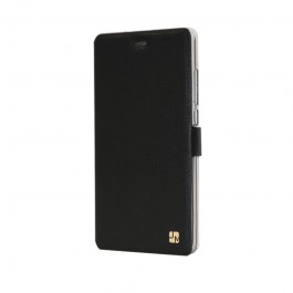 Just Must Book Slim - Huawei P8 Lite Husa Book Neagra (silicon in interior)