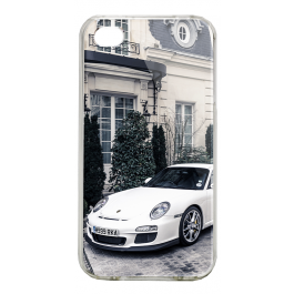 Porsche - iPhone 4/4S Carcasa Alba/Transparenta Plastic