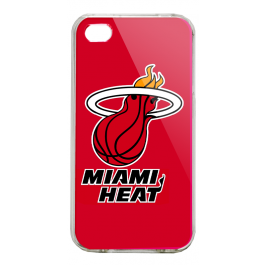 Miami Heat - iPhone 4/4S Carcasa Alba/Transparenta Plastic