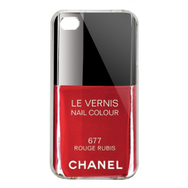 Chanel Rouge Rubis Nail Polish - iPhone 4/4S Carcasa Alba/Transparenta Plastic