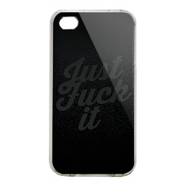 Just Fuck It - iPhone 4/4S Carcasa Alba/Transparenta Plastic