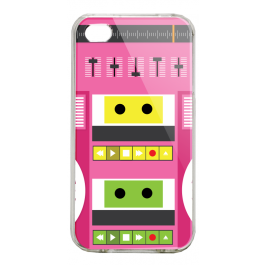 Boombox - iPhone 4/4S Carcasa Alba/Transparenta Plastic