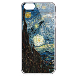 Van Gogh - Starry Night - iPhone 5/5S Carcasa Transparenta Plastic