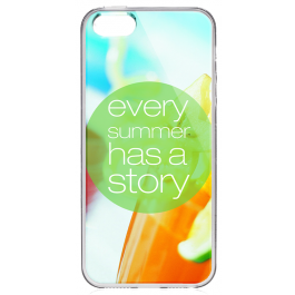 Summer Story - iPhone 5/5S Carcasa Transparenta Silicon