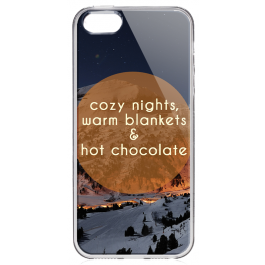 Cozy Nights - iPhone 5/5S Carcasa Transparenta Silicon