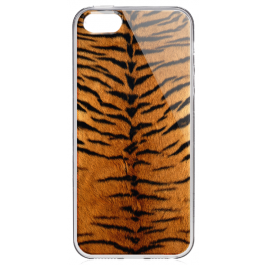 Tiger Fur - iPhone 5/5S Carcasa Transparenta Plastic