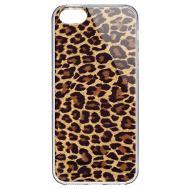 Leopard Print - iPhone 5/5S Carcasa Transparenta Plastic