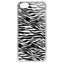 Zebra Labyrinth - iPhone 5/5S/SE Carcasa Transparenta Silicon
