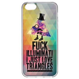 Love Triangles - iPhone 5/5S/SE Carcasa Transparenta Silicon
